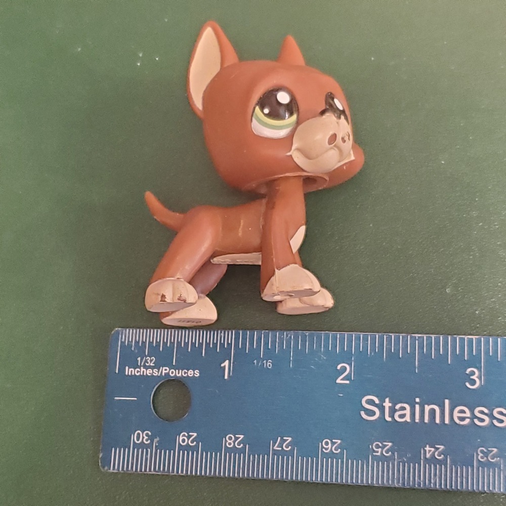 Littlest Pet Shop 1519 Great Dane Brown Dog Figure 2007 Hasbro - Picture 7 of 7